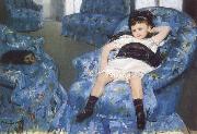 Mary Cassatt Little Girl in a Blue Amchair oil painting picture wholesale